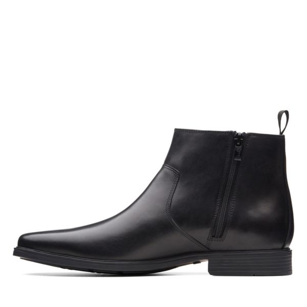 Clarks Mens Tilden Up Chelsea Boots Black | UK-8015463